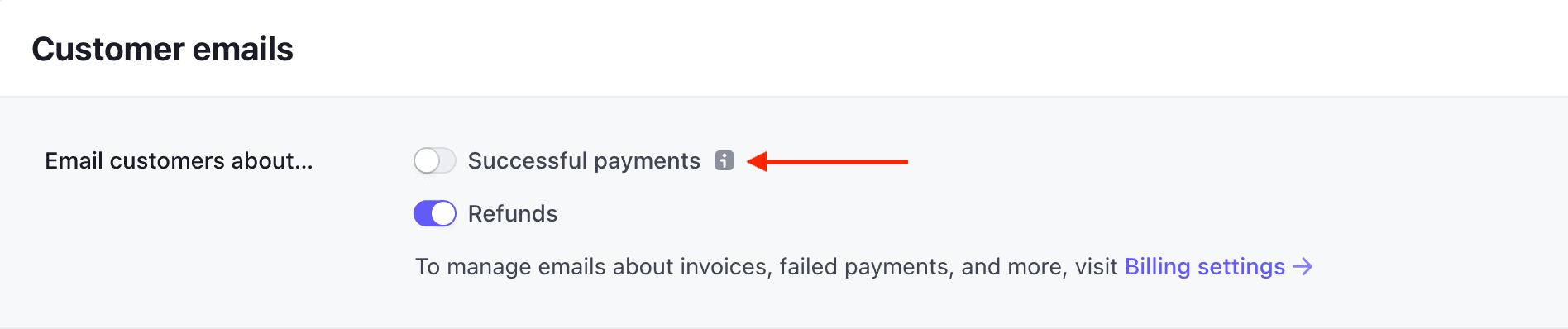 Ustawienia poczty e-mail klienta Stripe