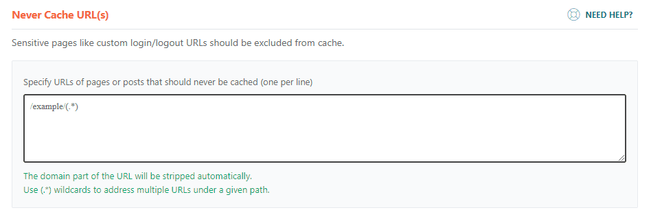 wp simple pay wp rocket ustawienia nigdy nie buforuj