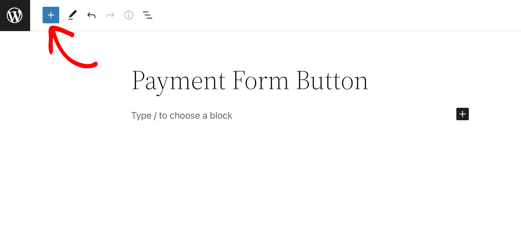 WP Simple Pay ボタンブロックの挿入