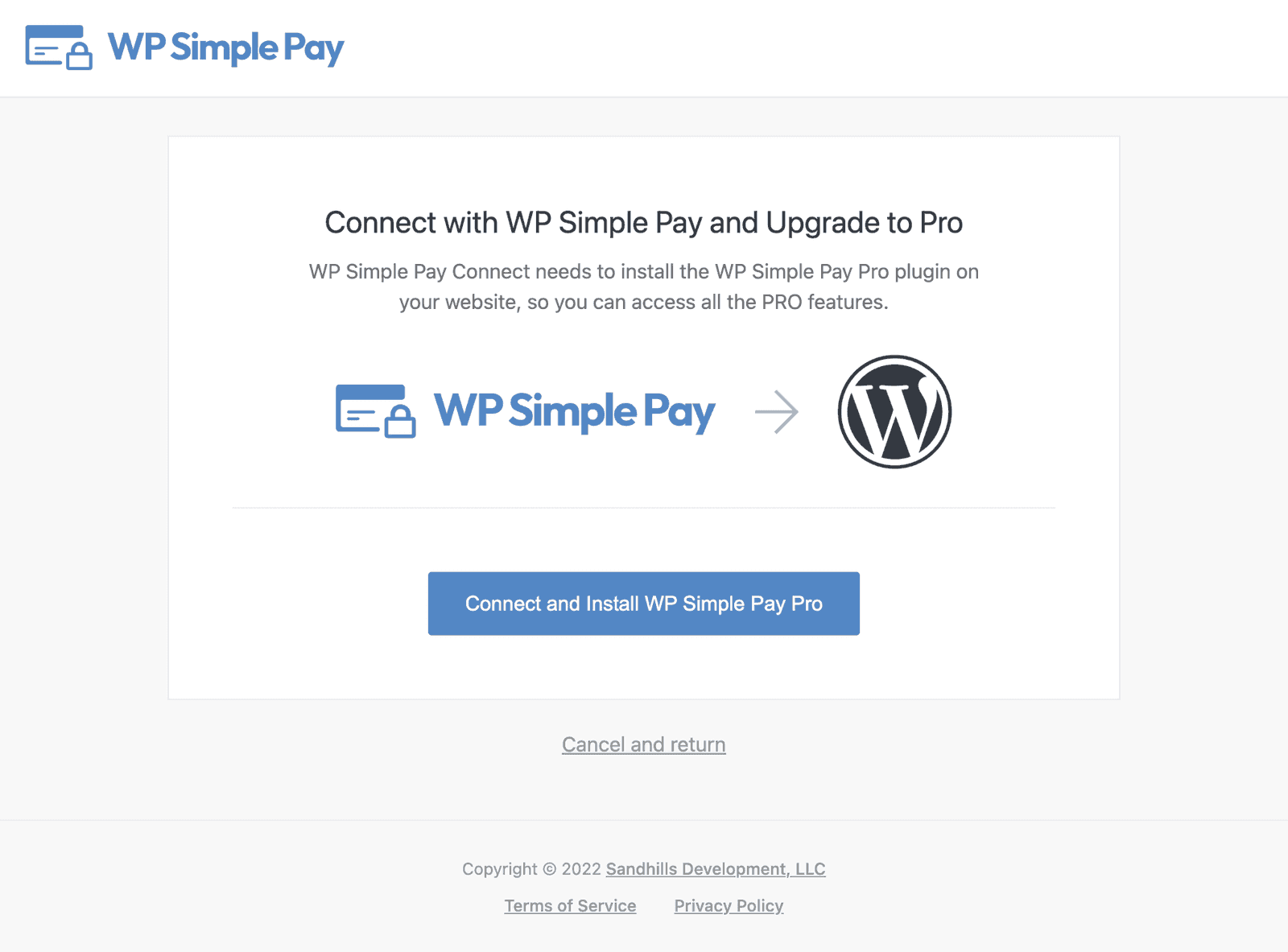 połącz i zainstaluj wp simple pay pro
