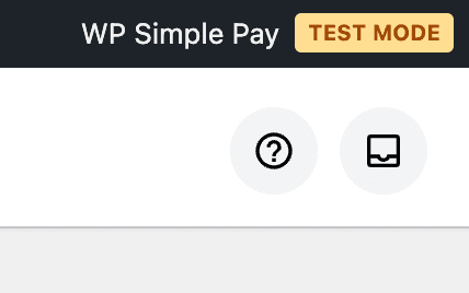 管理バーのWP Simple Payテストモードバッジ