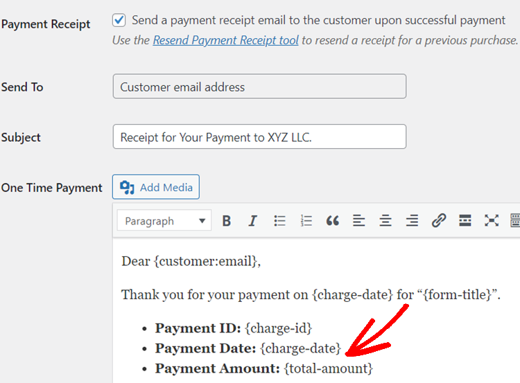 customize payment receipt customize payment receipt