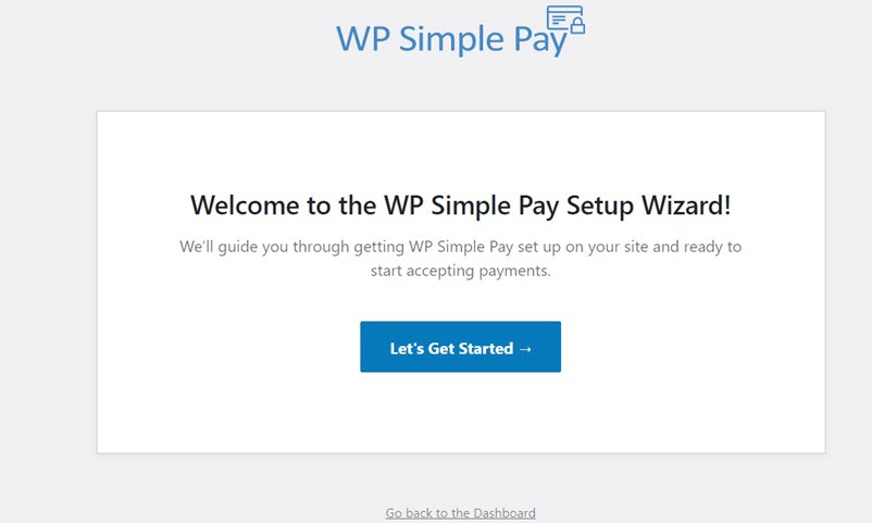 wp simple pay setup wizard