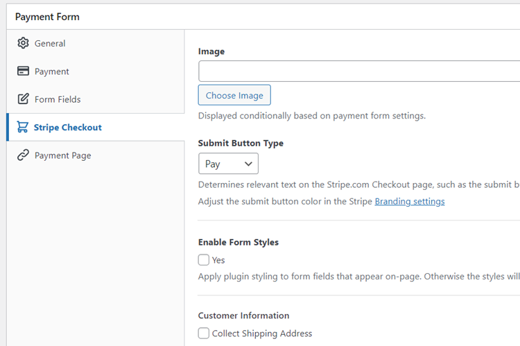 stripe checkout form details stripe checkout form details