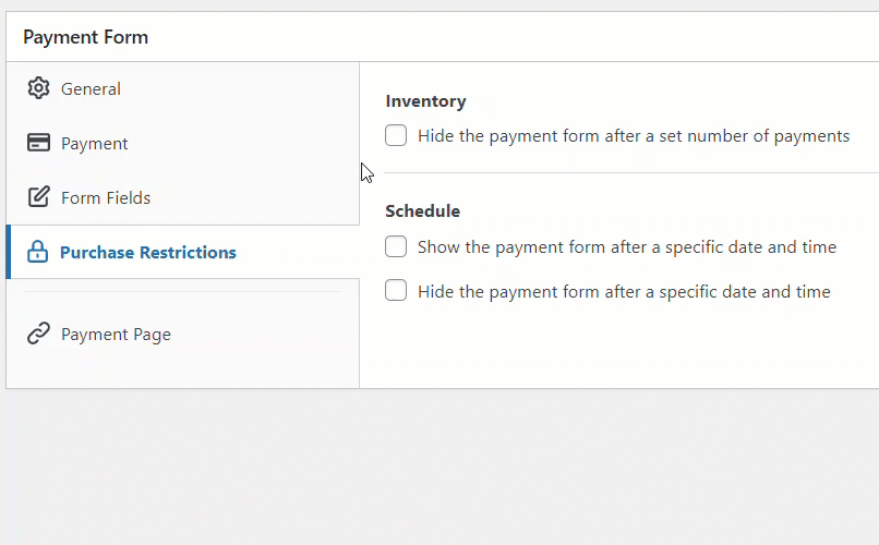 purchase restrictions payment form purchase restrictions payment form