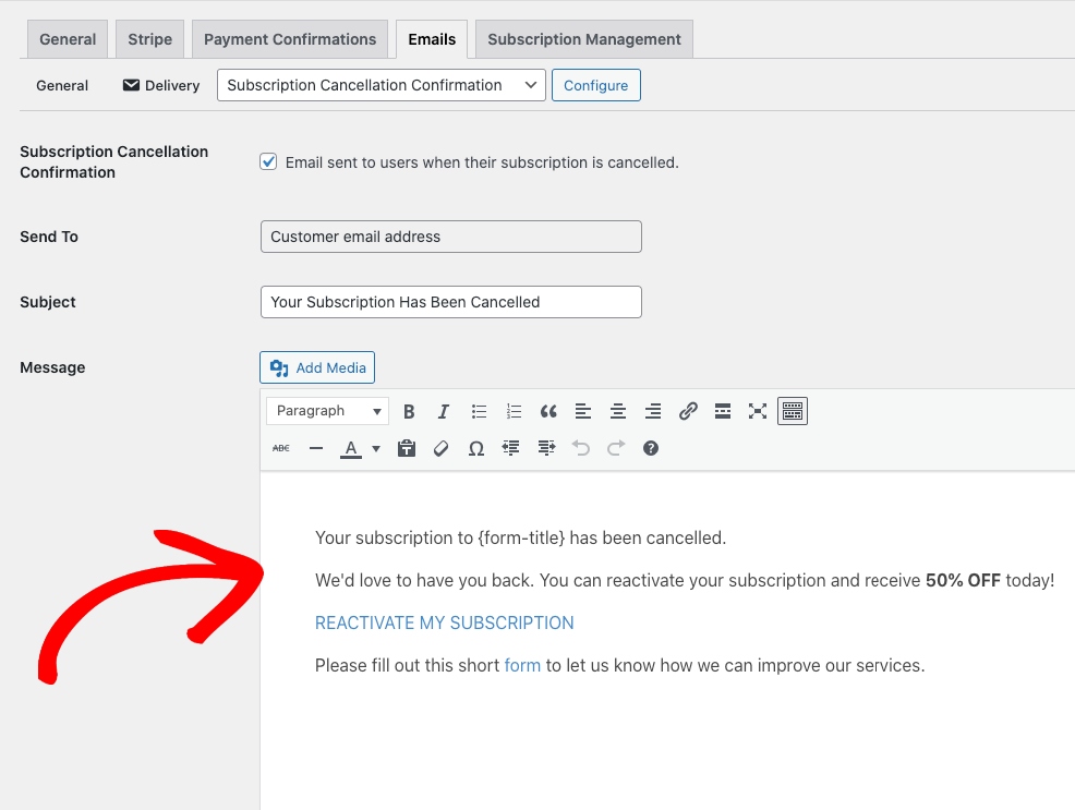 cancelled subscription