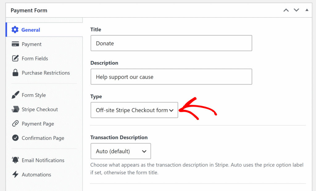 BNPL general form tab