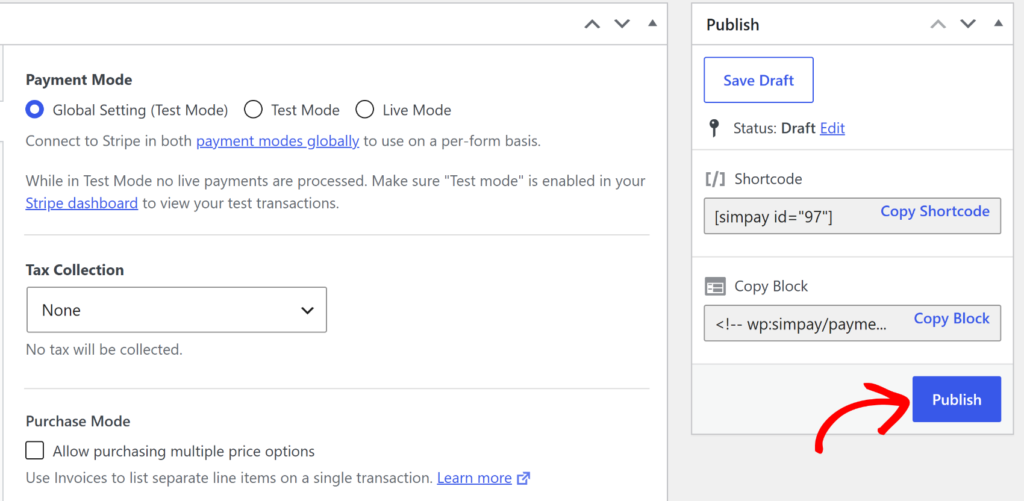 Publish BLIK payment button Publish BLIK payment button
