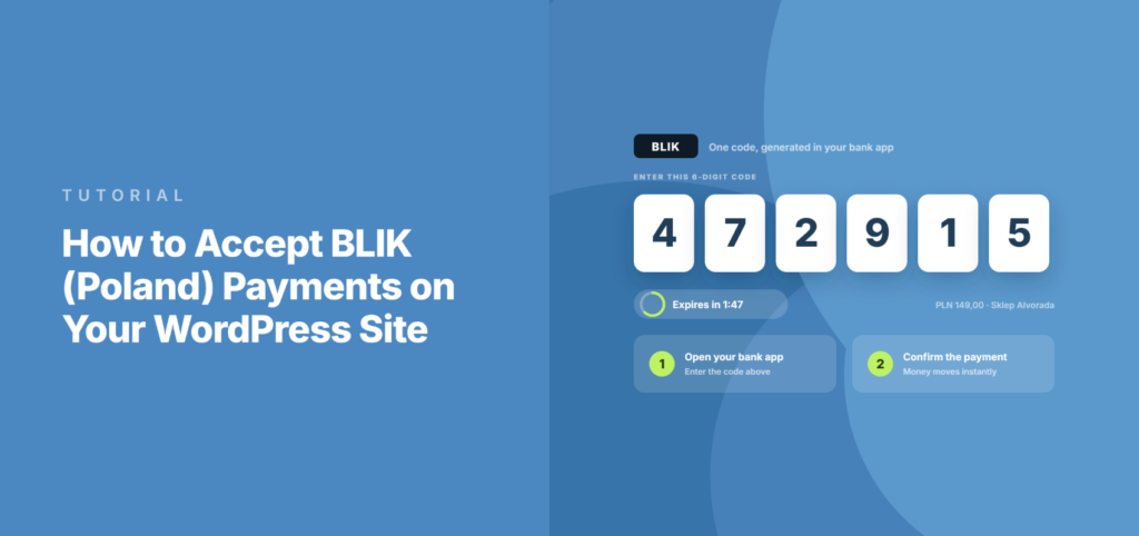 How to accept BLIK payments in WordPress